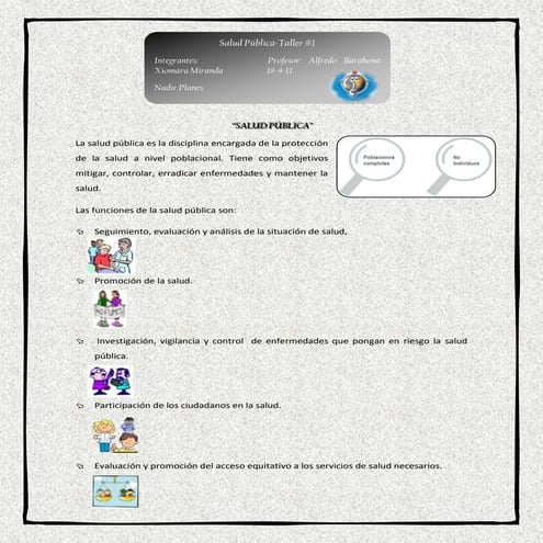 ¿Qué es salud pública? -Taller 