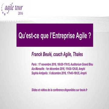 Qu'est ce que l'entreprise agile ?