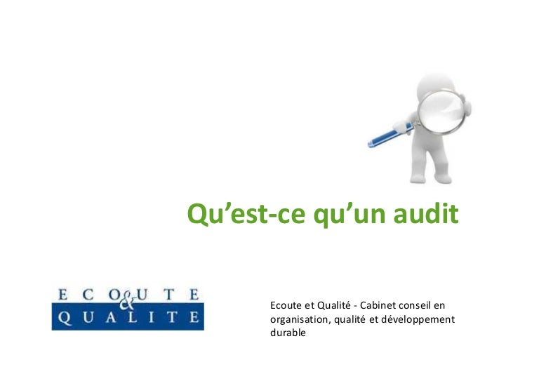 Qu'est ce qu'un audit