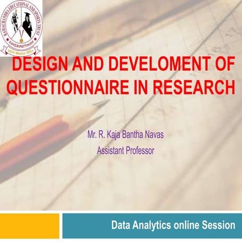 Design and Development of Questionnaire 