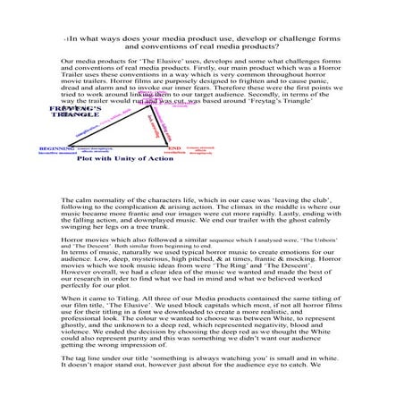 In what ways does your media product use, develop or challenge forms and conv...