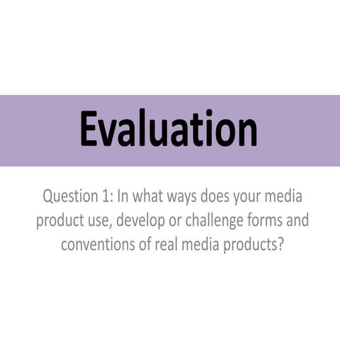 Magazine evaluation – question 1 | PPTX