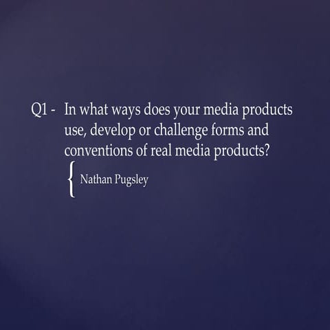 Question 1 - Nathan Pugsley