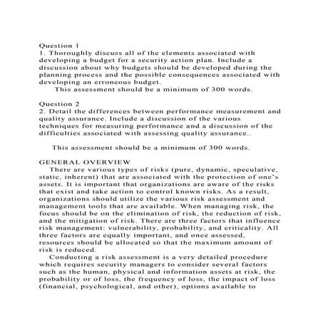 Question 11. Thoroughly discuss all of the elements associated w.docx