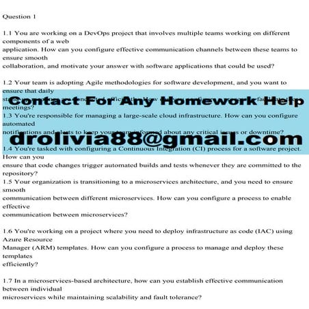 Question 11.1 You are working on a DevOps project that involves .pdf