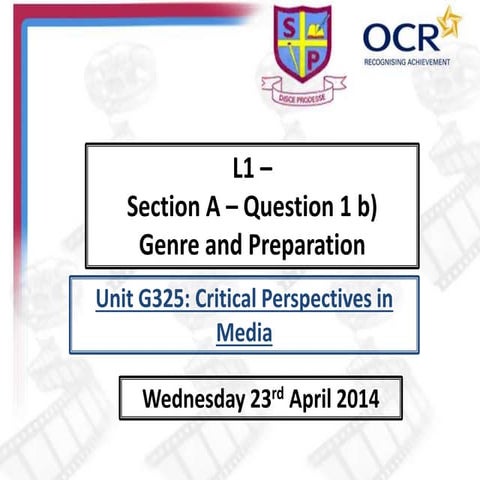 Question 1 b)   genre practice