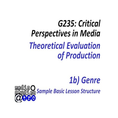 Question 1b genre presentation