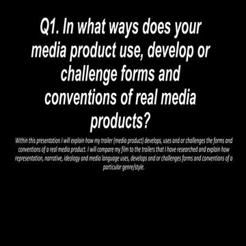 Question 1 evaluation