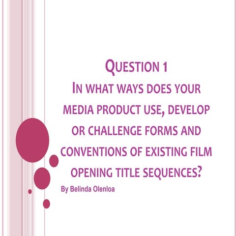 Textual Analysis Opening Sequence | PPTX