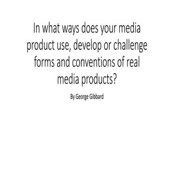 Question 1 film review