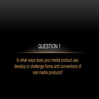 EVALUATION // QUESTION 1 