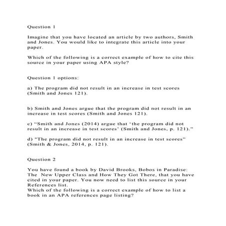 Question 1 Imagine that you have located an article by two autho.docx