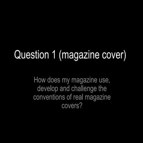 Magazine cover analysis | PPTX