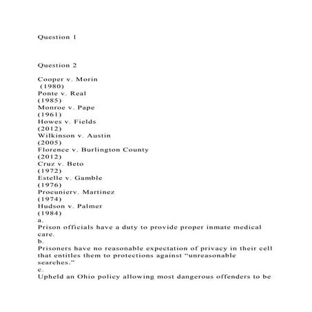 Question 1Question 2Cooper v. Morin (1980)Ponte v. R.docx