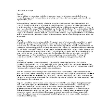 Question 1 script | PDF