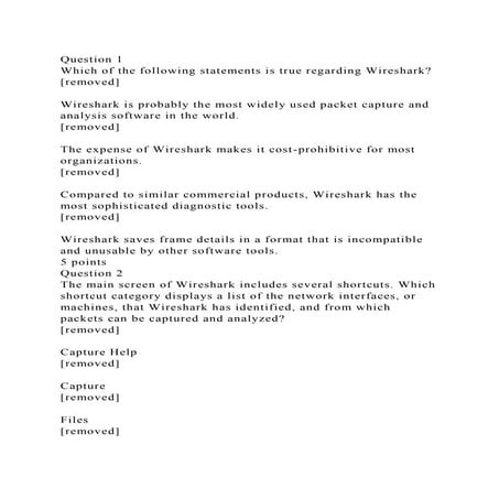 Question 1 Which of the following statements is true regarding Wir.docx