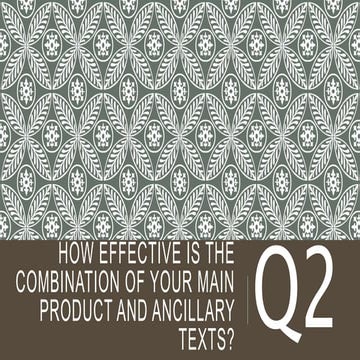 [Evaluation] Question 2: How effective is the combination of your main product and ancillary texts?