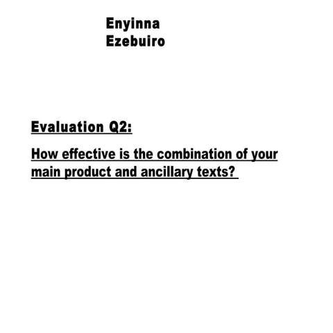 Question 2 evaluation presentation