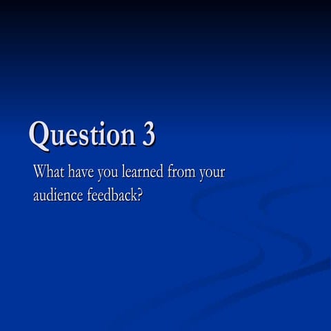 Evalutation - Question 3