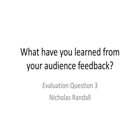 Evaluation Question 3 | PPTX
