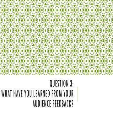 Question 3   audience feedback