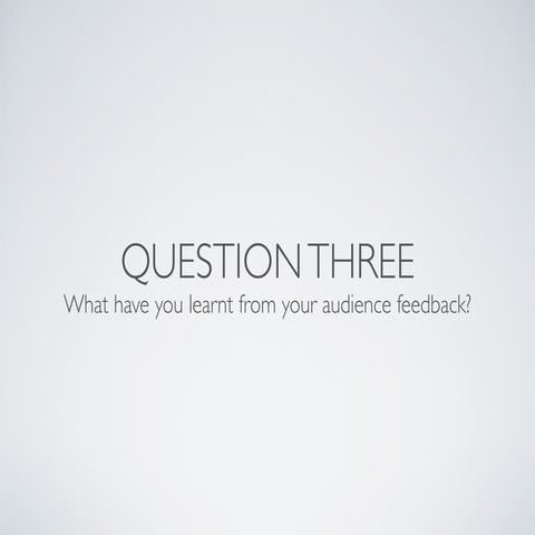 Question 3 Evaluation