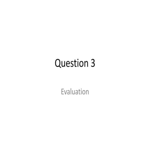 Question 3 planning
