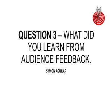 Question 3 – what did you learn from