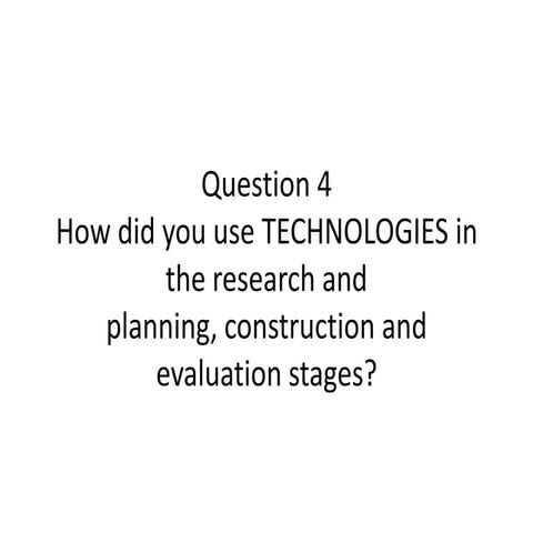 Evaluation question 4 publisher | PPTX
