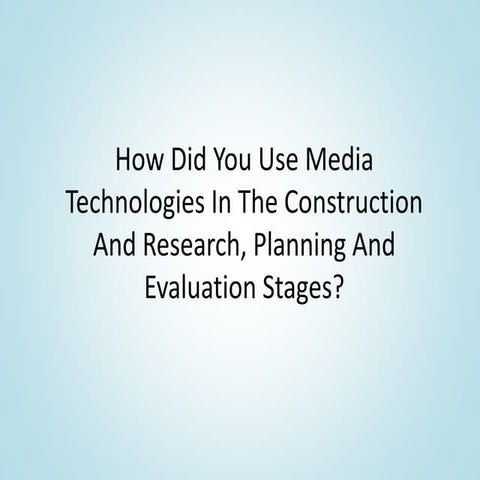 Evaluation Question 4