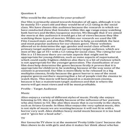 Question 4 Evaluation 