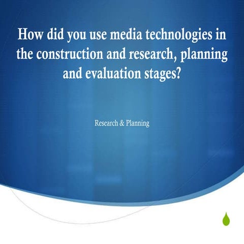 Question 4 research & planning 