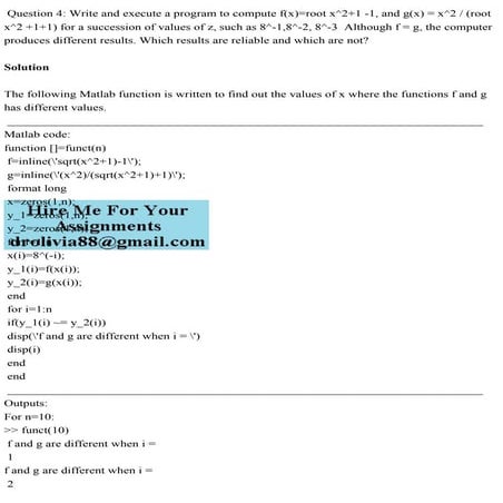 Question 4 Write and execute a program to compute f(x)=root x^2+1 -1.pdf