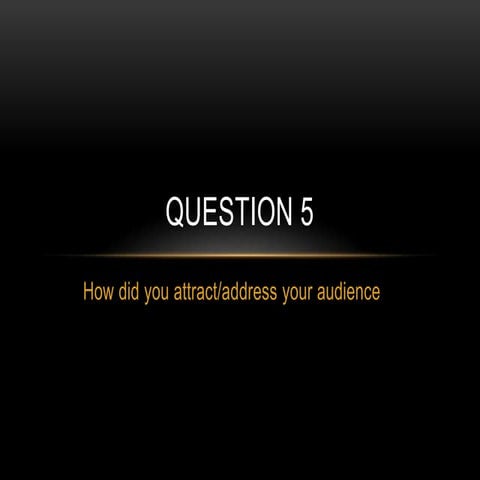 Question 5 | PPTX