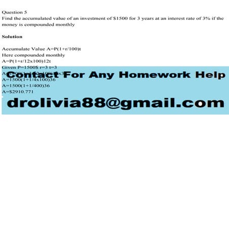 Question 5Find the accumulated value of an investment of $1500 for.pdf