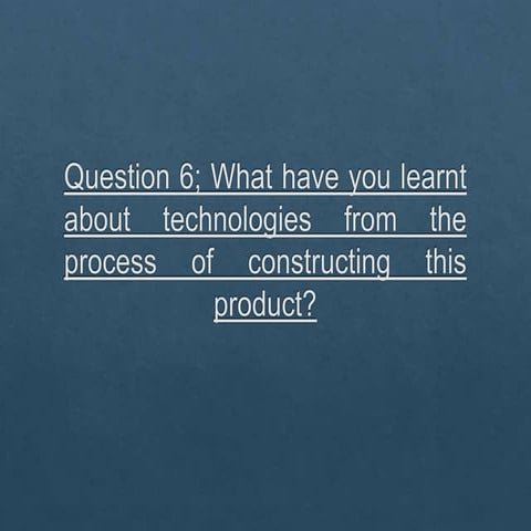 EVALUATION - Question 6