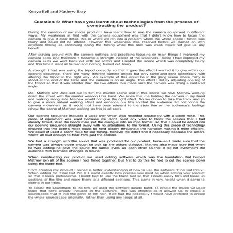 Draft of Question 6 | PDF