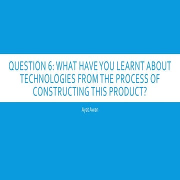 Question 6 Media Eval