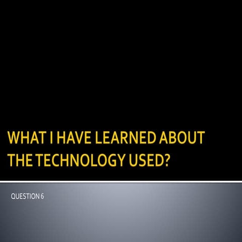 Question 6   evaluation