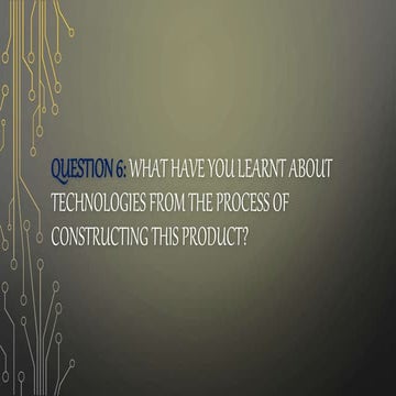 Question 6 Evaluation