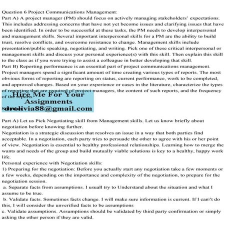 Question 6 Project Communications ManagementPart A) A project man.pdf