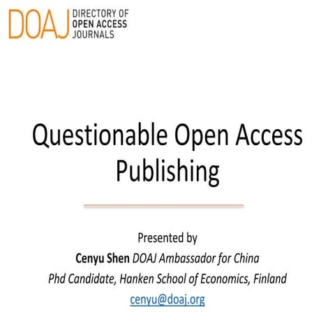 Questionable Open Acess Publishing in Latin America