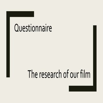 Questionnaire of film research 
