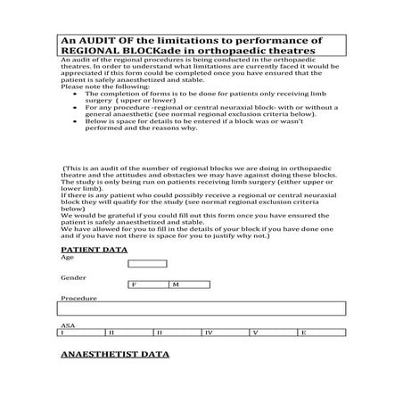 STOP Before Block - REGIONAL ANAESTHESIA safety check | PPTX