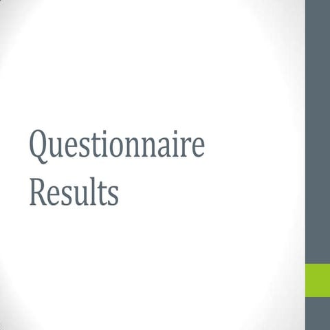 Questionaire results