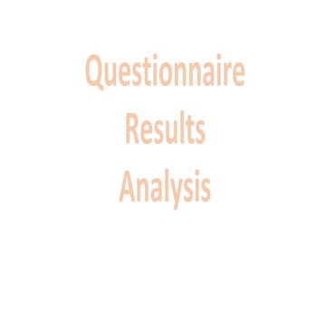 Question Aire Results