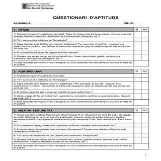 Questionari aptituds