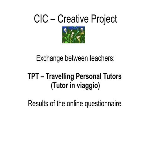 Questionario progetto CIC