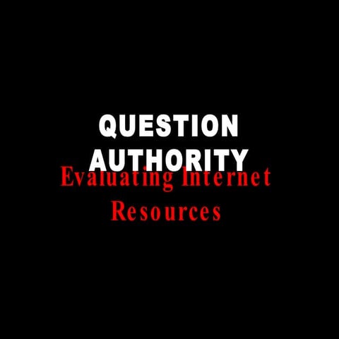 Question authority