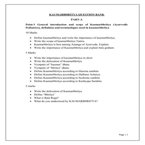 Question bank 3rd year